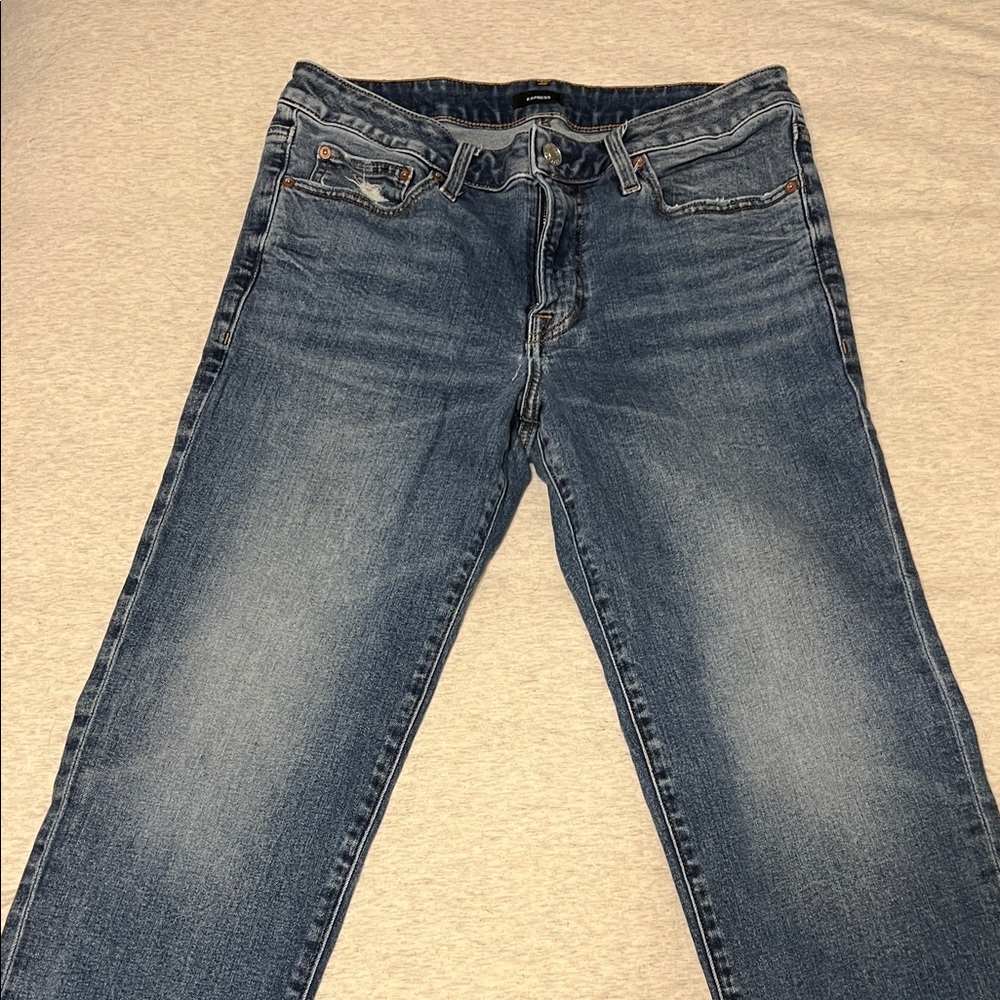 Express Men's Straight Blue Jeans